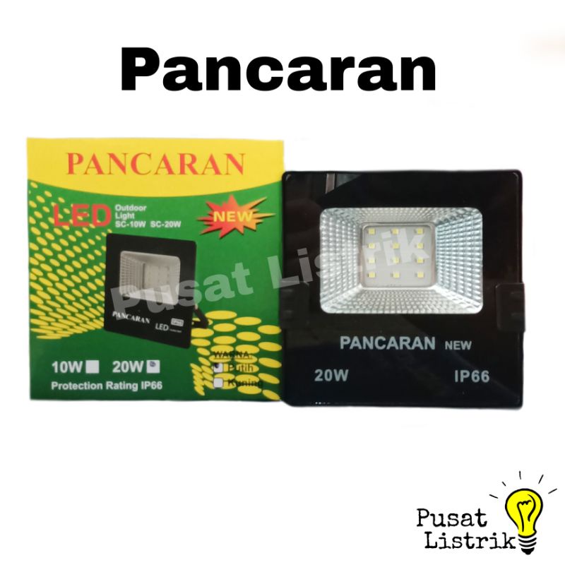 Lampu Sorot LED 20 Watt Pancaran + Bubble Wrap Lampu Tembak LED 20W 30W 50W 100W 200W Pancaran