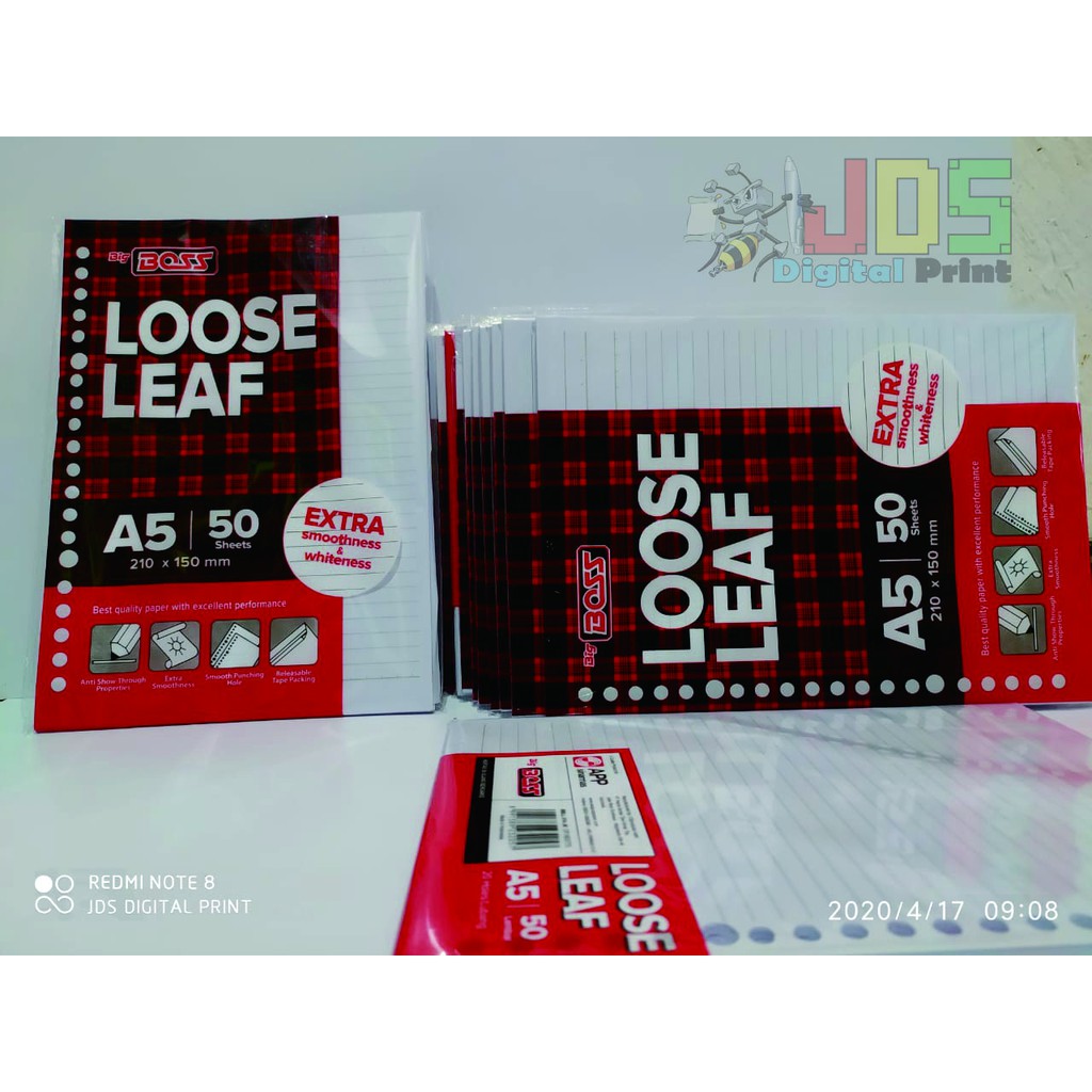 

Isi Binder / Loose leaf Ukuran A5 isi 50 lembar