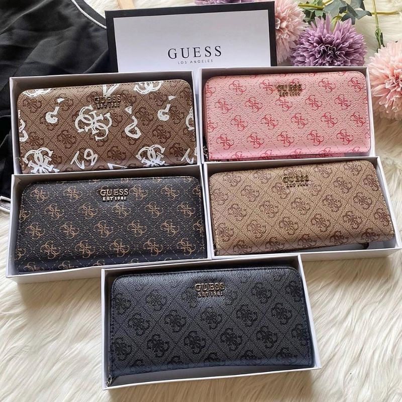 dompet panjang wanita branded import (guess dami)