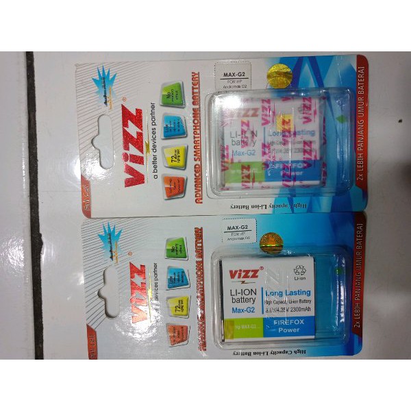 Battery Baterai Vizz Andromax G2 Original Double Power