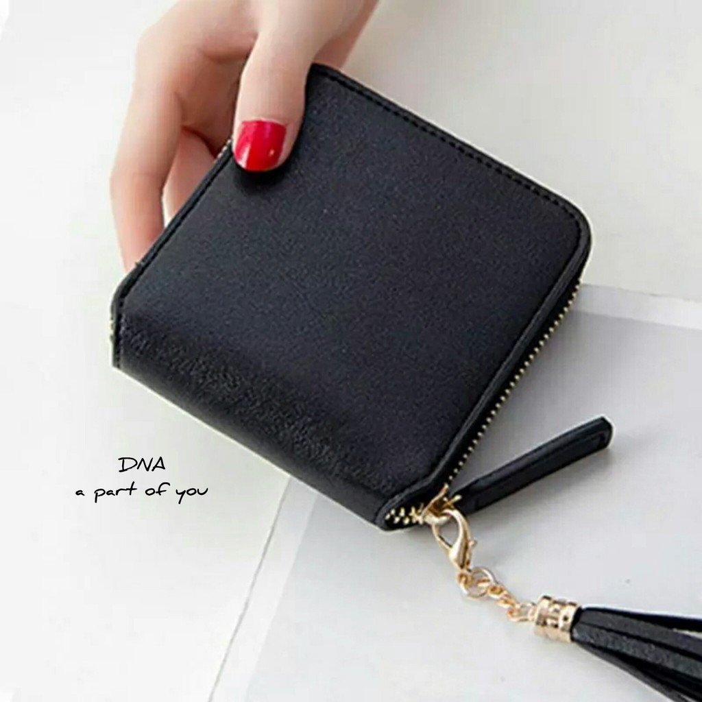 A1 Promo Dompet Wanita Lucu Elegan Bahan Taiga Ukuran 192x9 Warna Ungu | MORYMONY DOMPET NONAME