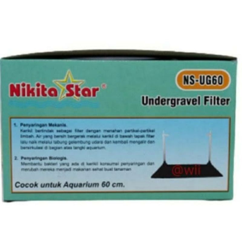 NIKITA STAR 60 FILTER UNDERGRAVEL UNDER GRAVEL AQUARIUM AQUASCAPE