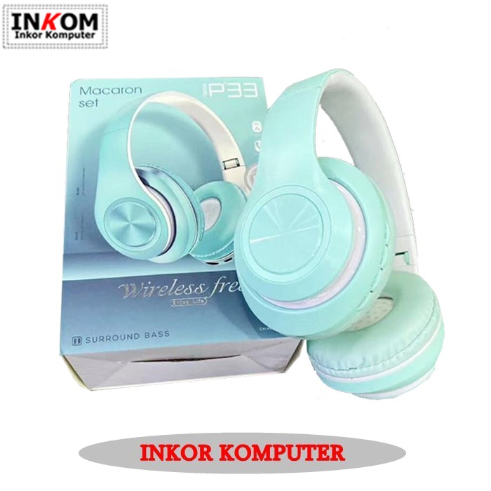 Headset Bluetooth inpods Macaron P33 / Headphone Inpods Macaron