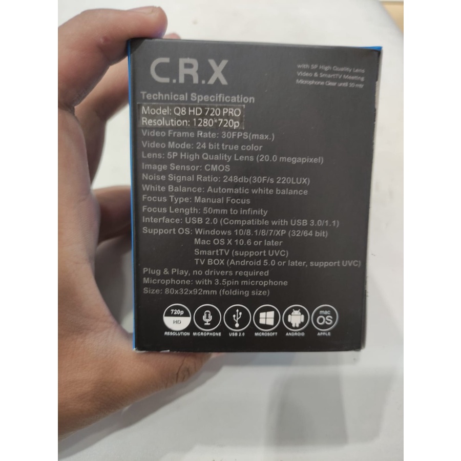 WEBCAM CRX Q8 HD720PRO GARANSI 6 BULAN TERMURAH