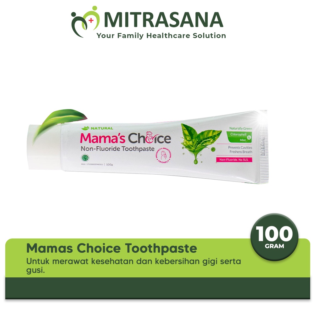 Mama's Choice Toothpaste (Pasta gigi halal tanpa fluoride khusus ibu hamil &amp; menyusui)