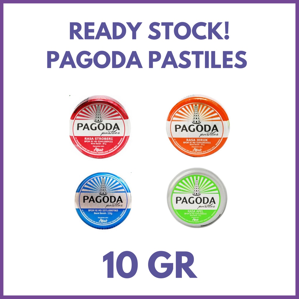 Pagoda Pastiles Permen Mint All Varian 10gr Pastiles kaleng kecil