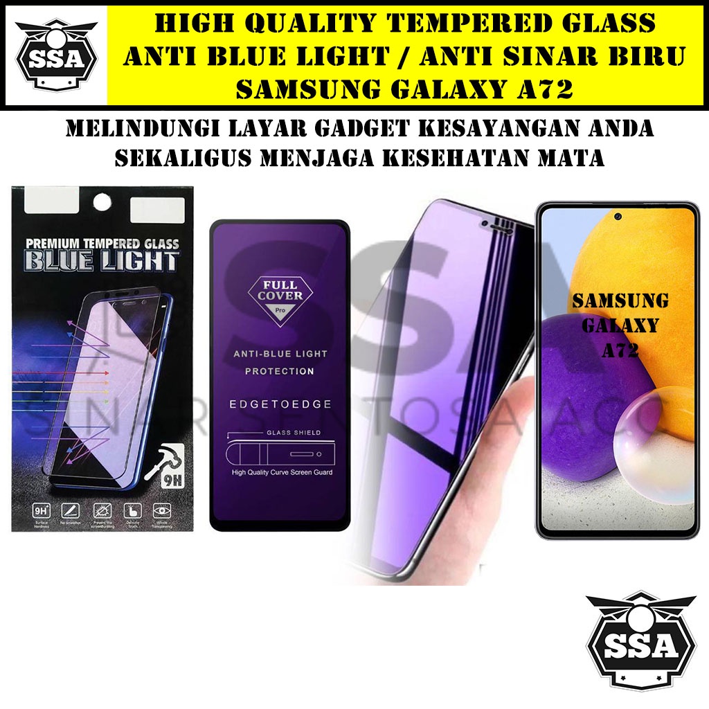 Tempered Glass Samsung Galaxy A72 Anti Blue Light Anti Sinar Biru A 72 Ori Original Hp Temper Anti Lecet Gores TG