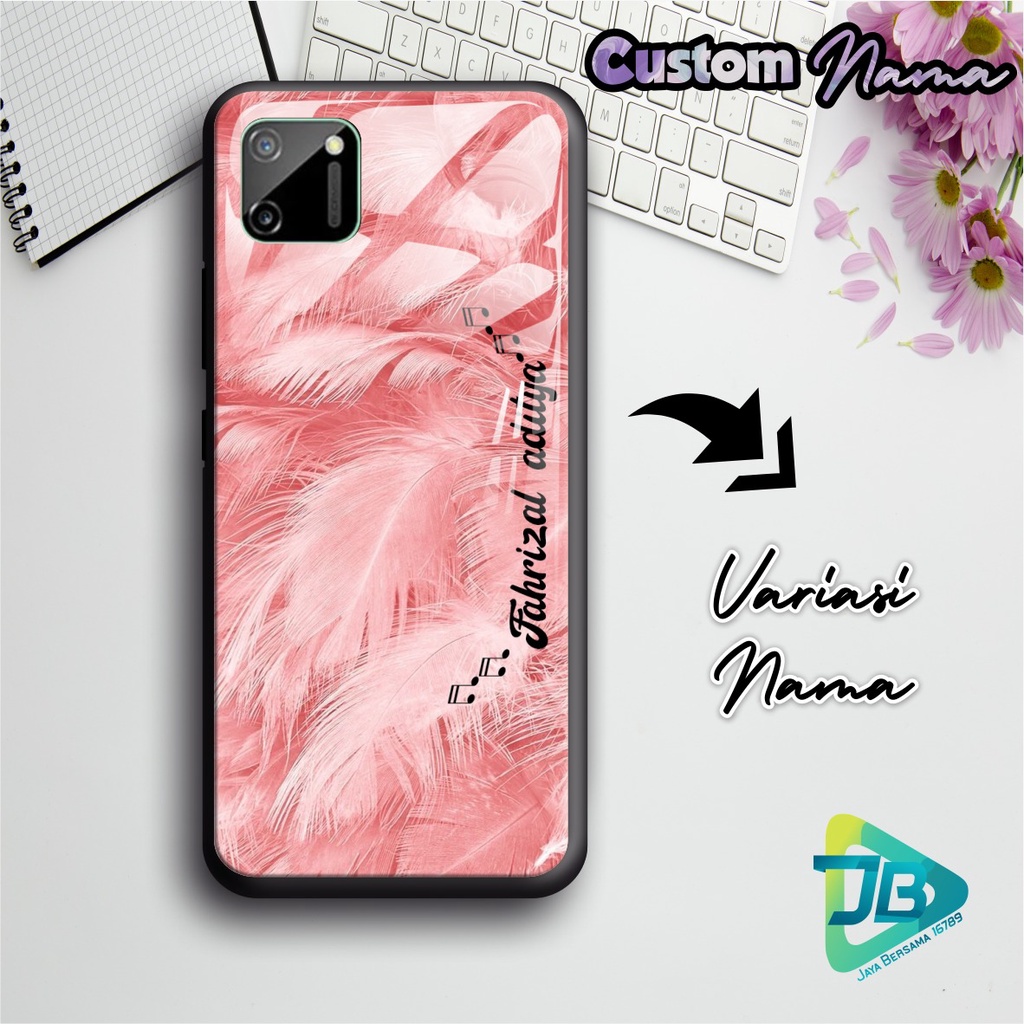 SOFTCASE BACK CASE GLASS KACA CUSTOM NAMA OPPO VIVO XIAOMI SAMSUNG REALME IPHONE ALL TYPE JB4867