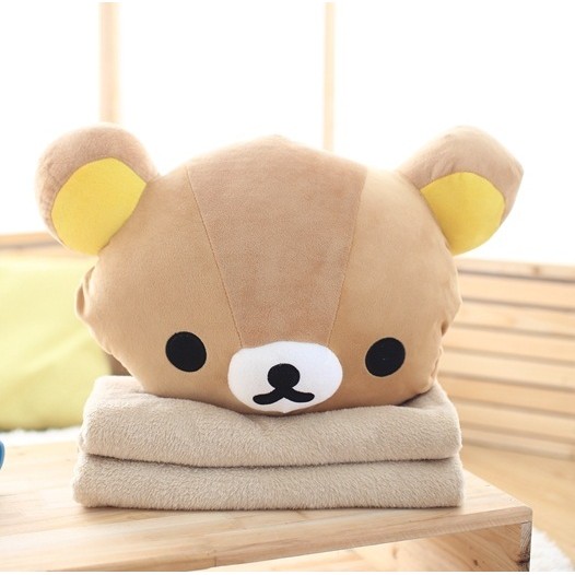 balmut Rilakkuma bantal boneka selimut