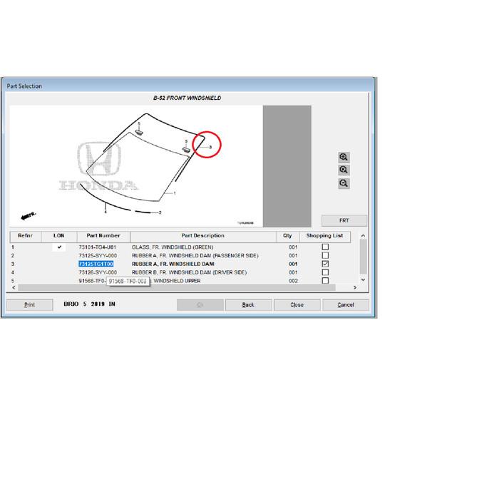 Karet Kaca Depan Mobilio 2014-2020 Genuine
