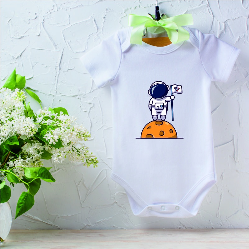 Jumper Bayi Newborn Karakter Astronot Custom Nama Anak