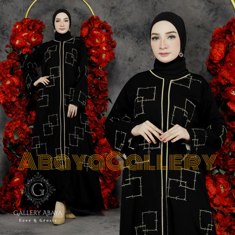 Kumpulan Abaya Bordir Best Seller ( Geser Kanan Untu Liat Motif Motif Nya )