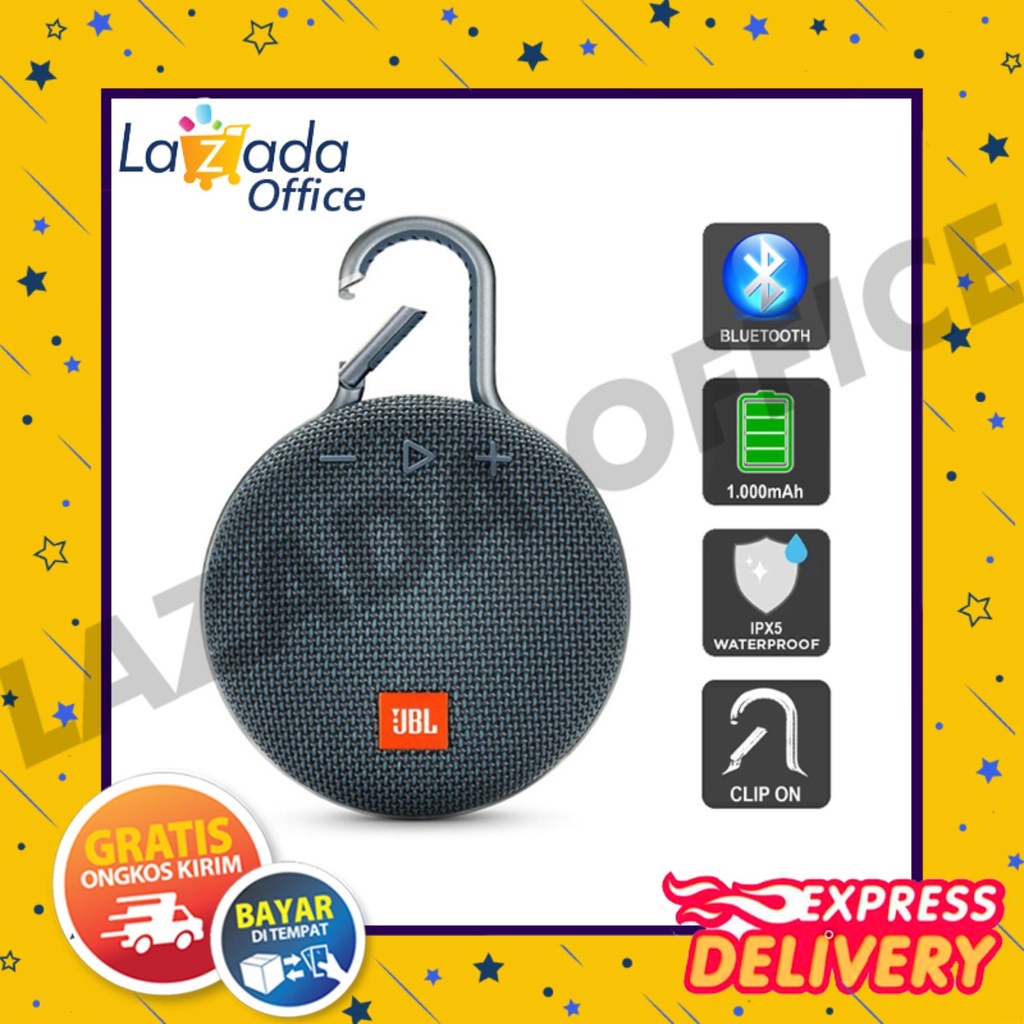 Jual JBL-CLIP-3 SPEAKER BLUETOOTH WL | Shopee Indonesia