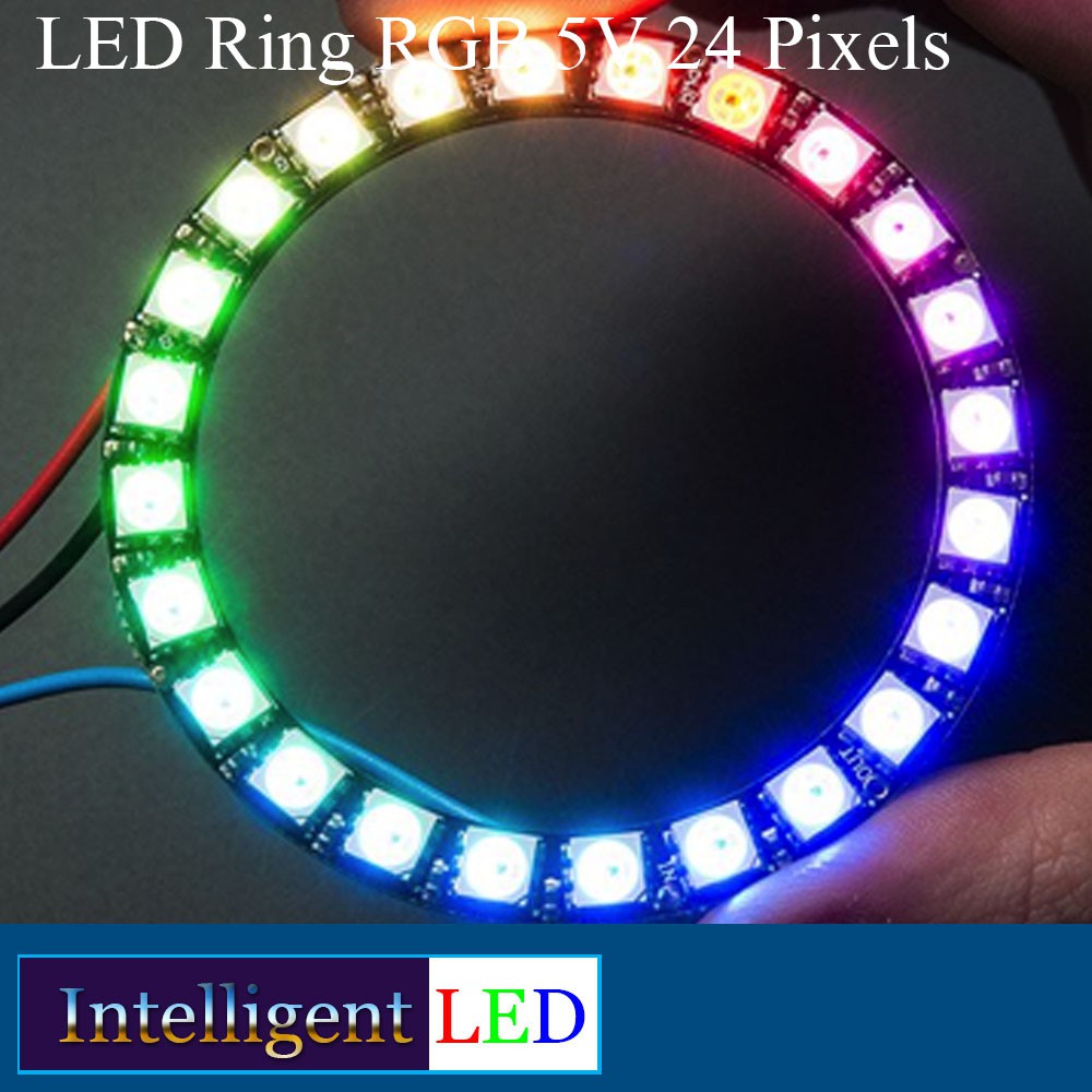 LED Ring RGB 5V 24 Pixels LED support Arduino