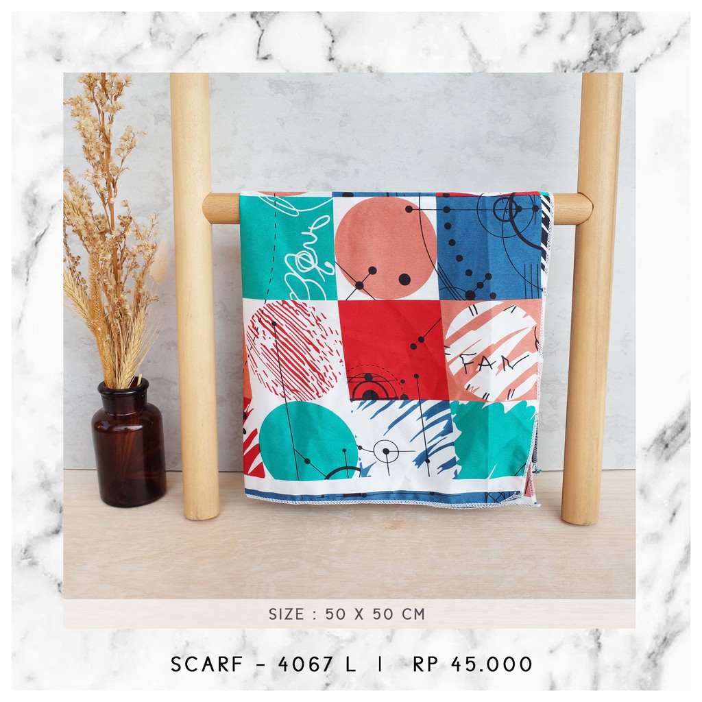 NECK SCARF / SYAL KOREA / SCARF PATTERN (SIZE 50 X 50 CM) - 3889 / 4067-4067 L