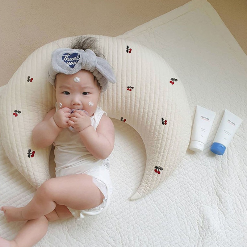 Mary Bantal Menyusui Bayi Bentuk U Bahan Katun Portable Untuk Outdoor / Travel / Camping