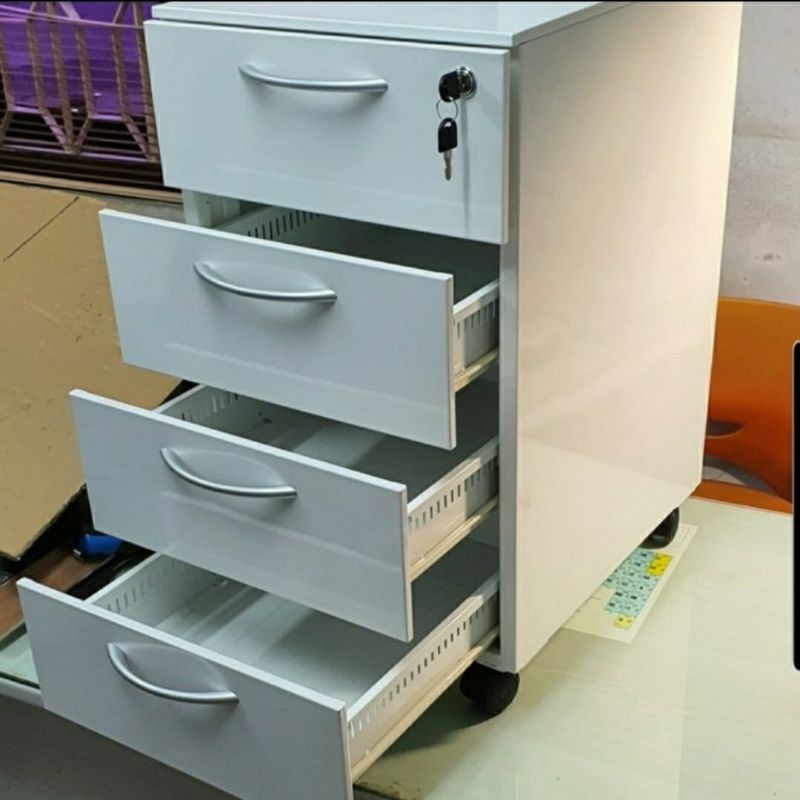 DRAWER CABINET LEMARI BESI ARSIP BESI SERBAGUNA SERBA GUNA 4 SUSUN  LEMARI BESI  4 LACI