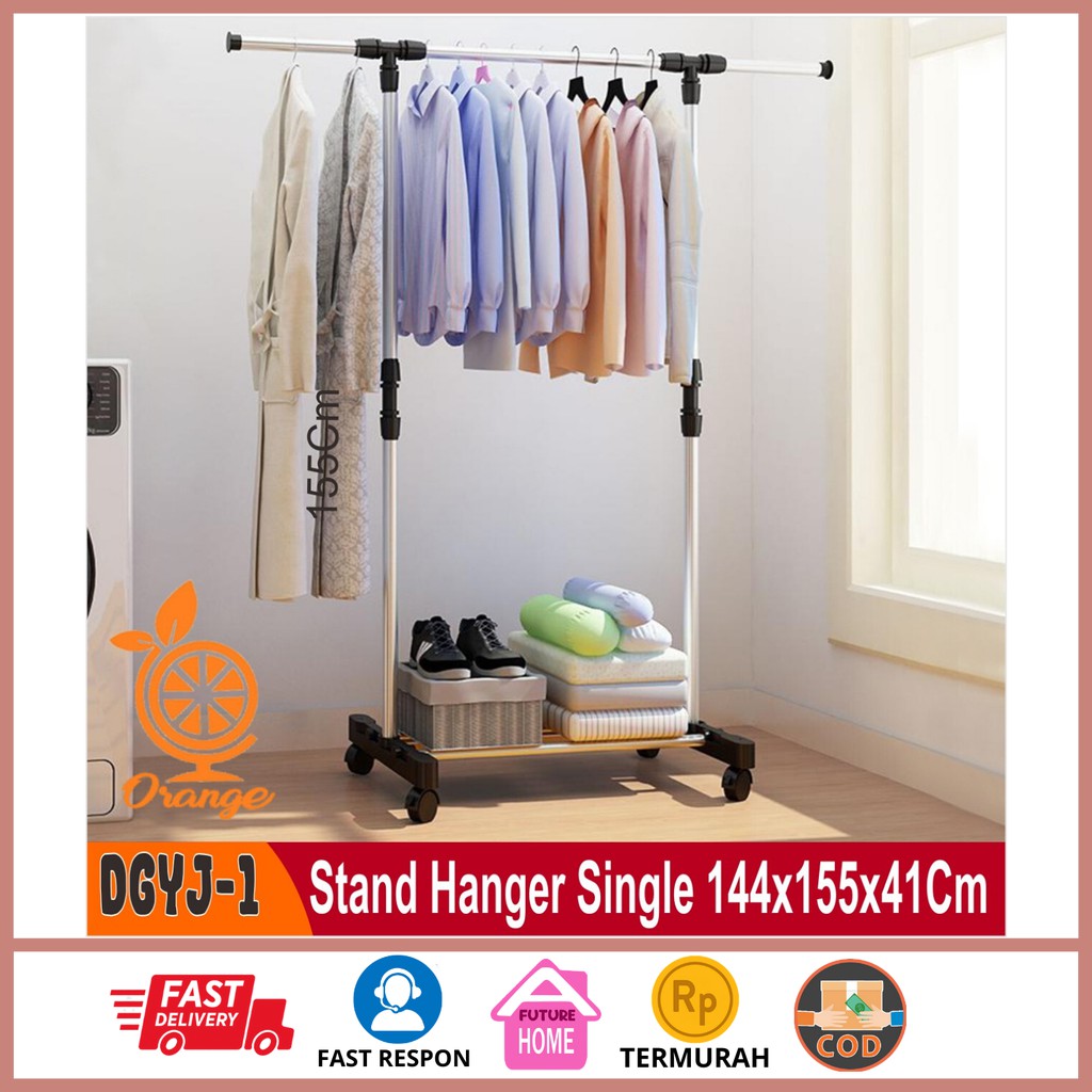  COD Stand hanger  single DGJY 1 rak Serba  guna  dengan 4 