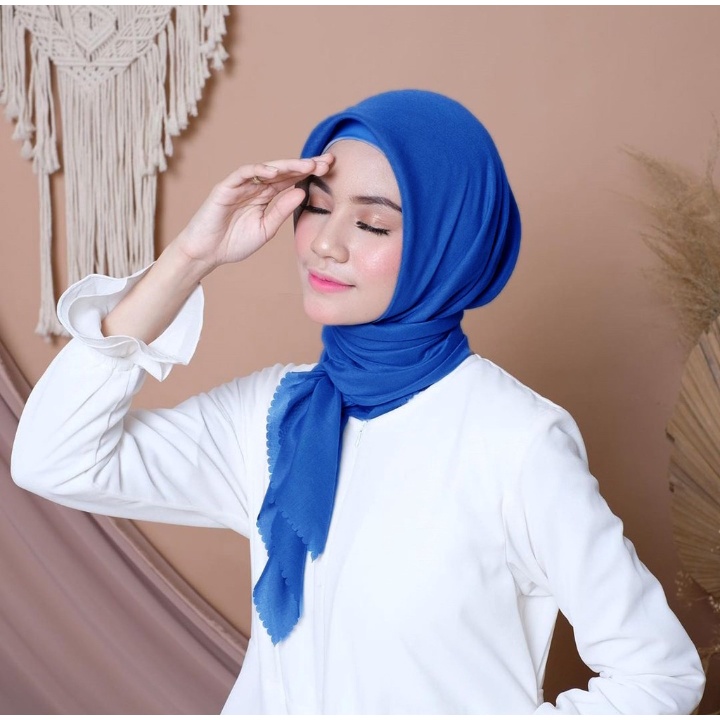 HIJAB BELLA LASER CUT - SUPERFINE COTTON-PREMIUM TERBARU-BASIC VOAL bella lasercut hijab segi empat