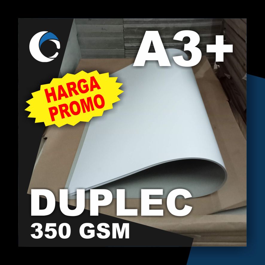 

KERTAS DUPLEC 350 GSM Uk [ A3+ ] 32cm x 48,5cm ( 50 LEMBAR )