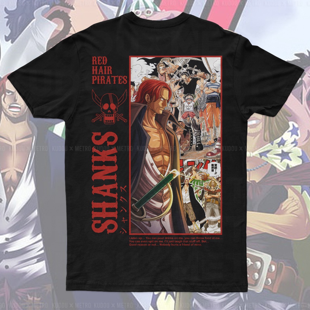 Kaos Red Force Shanks Anime Manga One Piece Premium Unisex