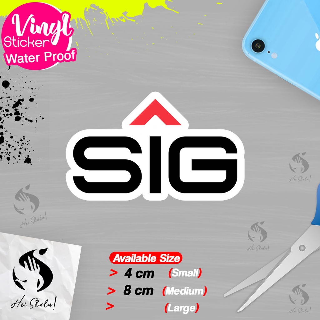 

Stiker Semen Indonesia SIG Sticker Logo Perusahaan BUMN Bahan Vinyl Anti Air