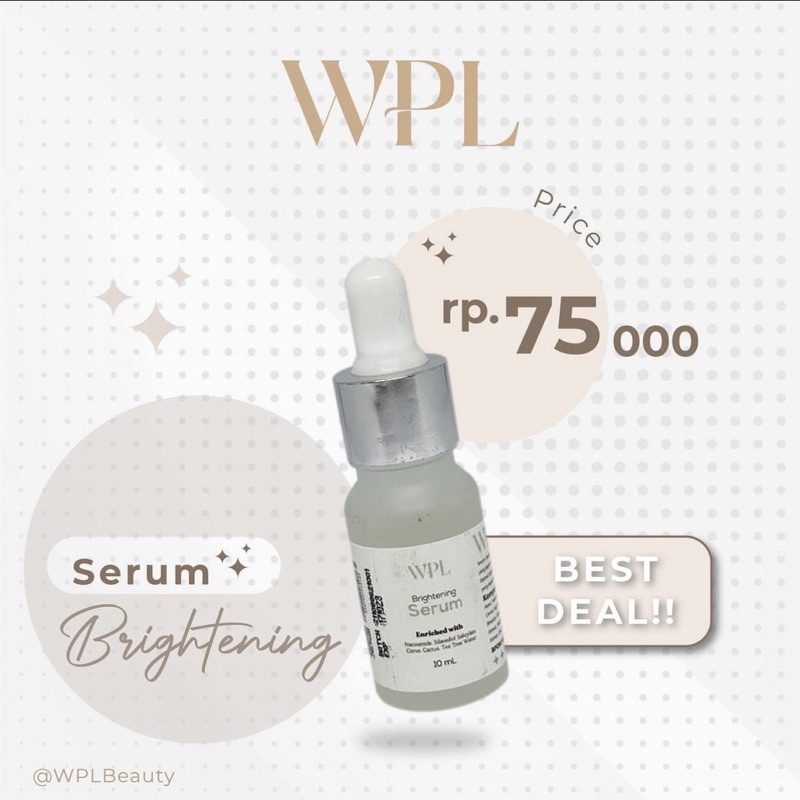 WPL PLATINUM BRIGHTENING SERIES BY WINNY PUTRI LUBIS WPL JAKARTA MEDAN ULTRAGLOW JAKARTA SELATAN