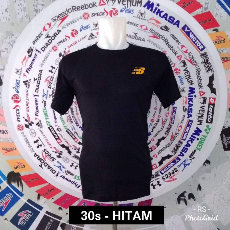 Kaos lengan pendek hitam logo gold pakaian atasan pria cassual baju badminton tshirt cotton combed 30s logo sport logo polyflex gold baju katun hitam polos kaos lengan pendek short sleeve black logo emas poliflex pvc murah