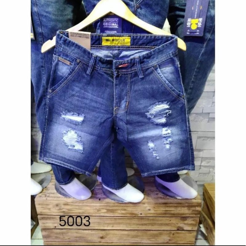 CELANA PENDEK PRIA JIN REPPEAT SOBEK PREMIUM BEST SELLER SAKU MIRING