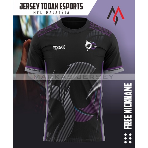 JERSEY BAJU TODAK ESPORTS NEW MOBILE LEGENDS FREEFIRE PUBG MOBILE FREE NICKNAME FULLPRINTING