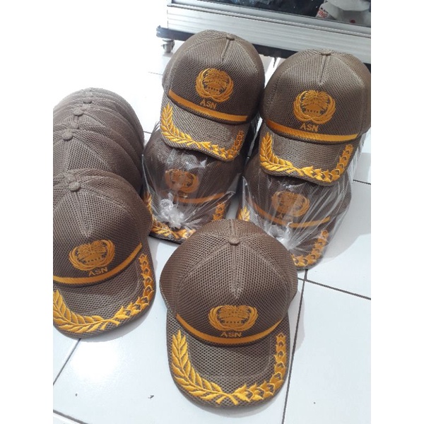 Topi Korpri Bordir Padi kapas keki