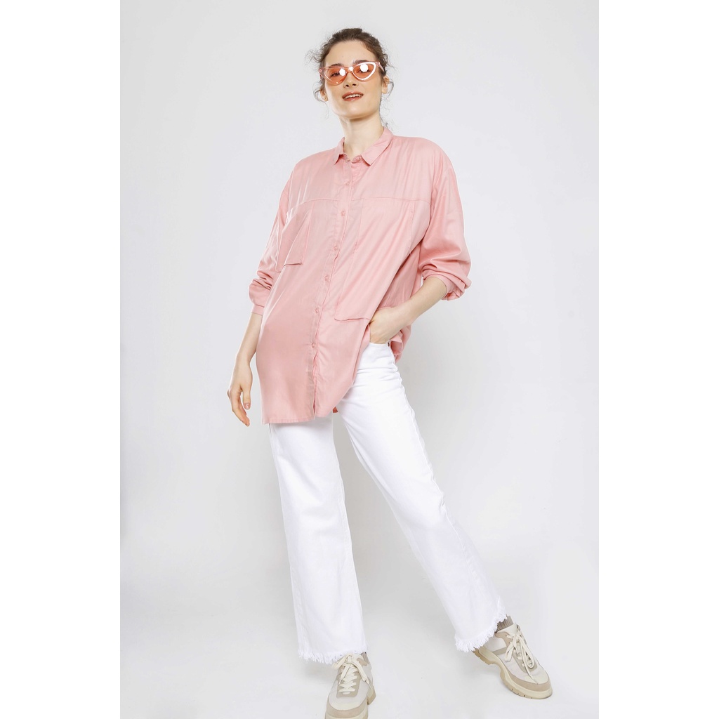 Gaudi Atasan Kemeja Wanita Torvi Oversized Shirt-2