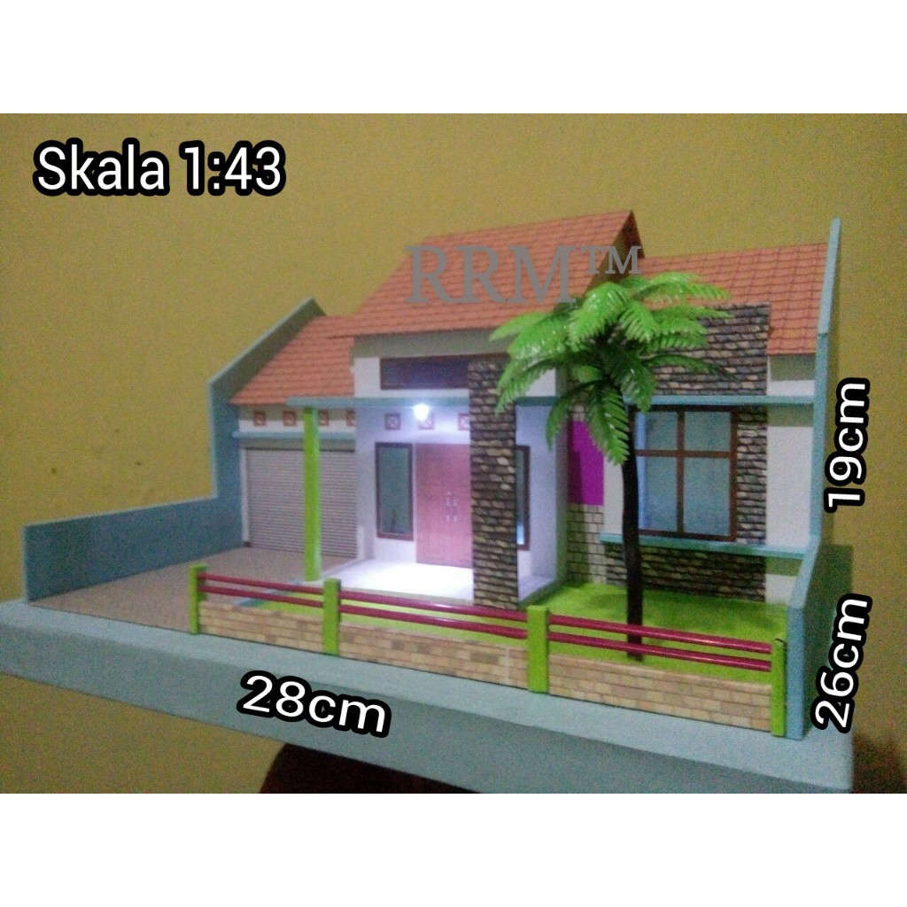 Jual Maket Miniatur Rumah Skala 1 43 Indonesia Shopee Indonesia