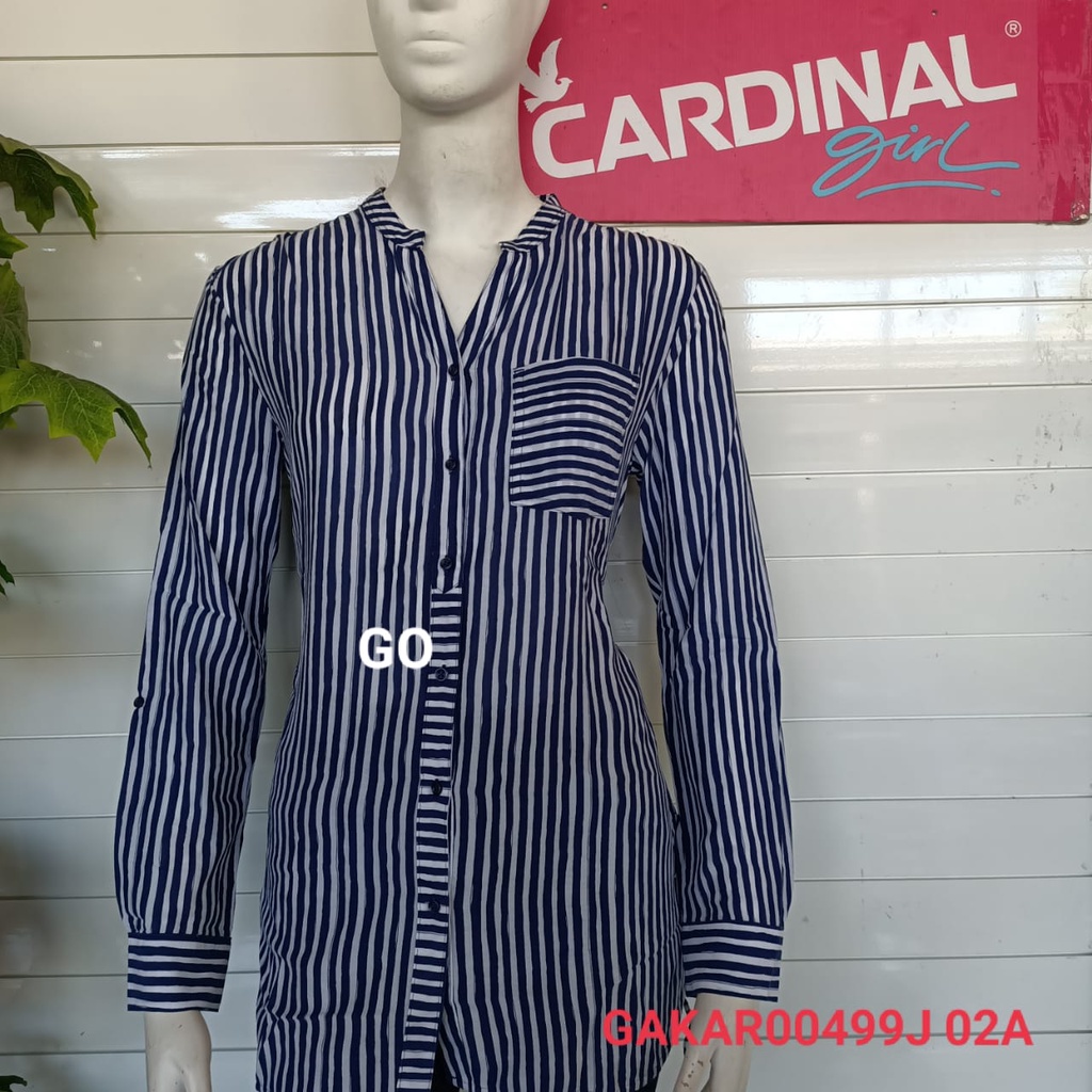 gof KTF CARDINAL GIRL KEMEJA Pakaian Wanita Atasan Kemeja Hem Casual Santai Original Lengan Panjang