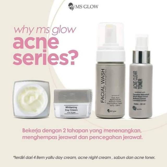 MS Glow Acne Series ORIGINAL ( 1 PAKET ISI 4 ITEM )