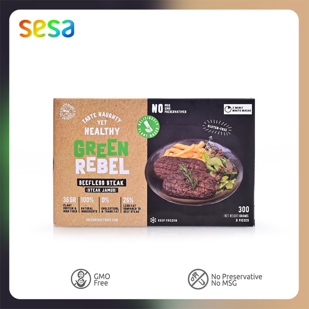 

GREEN REBEL Beefless Steak 300gr - Frozen Food 100% Nabati
