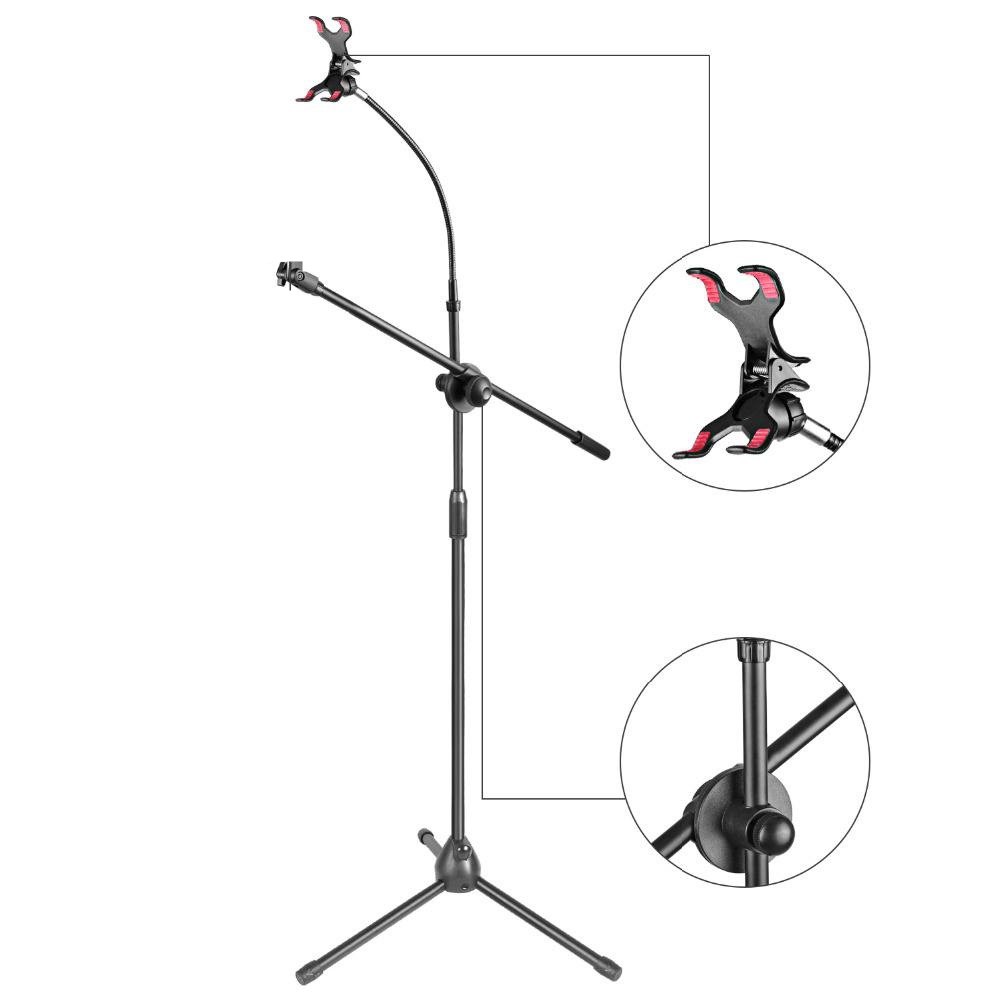Stand Mic Tiang Mic pemegang Mic ada Jepit HP