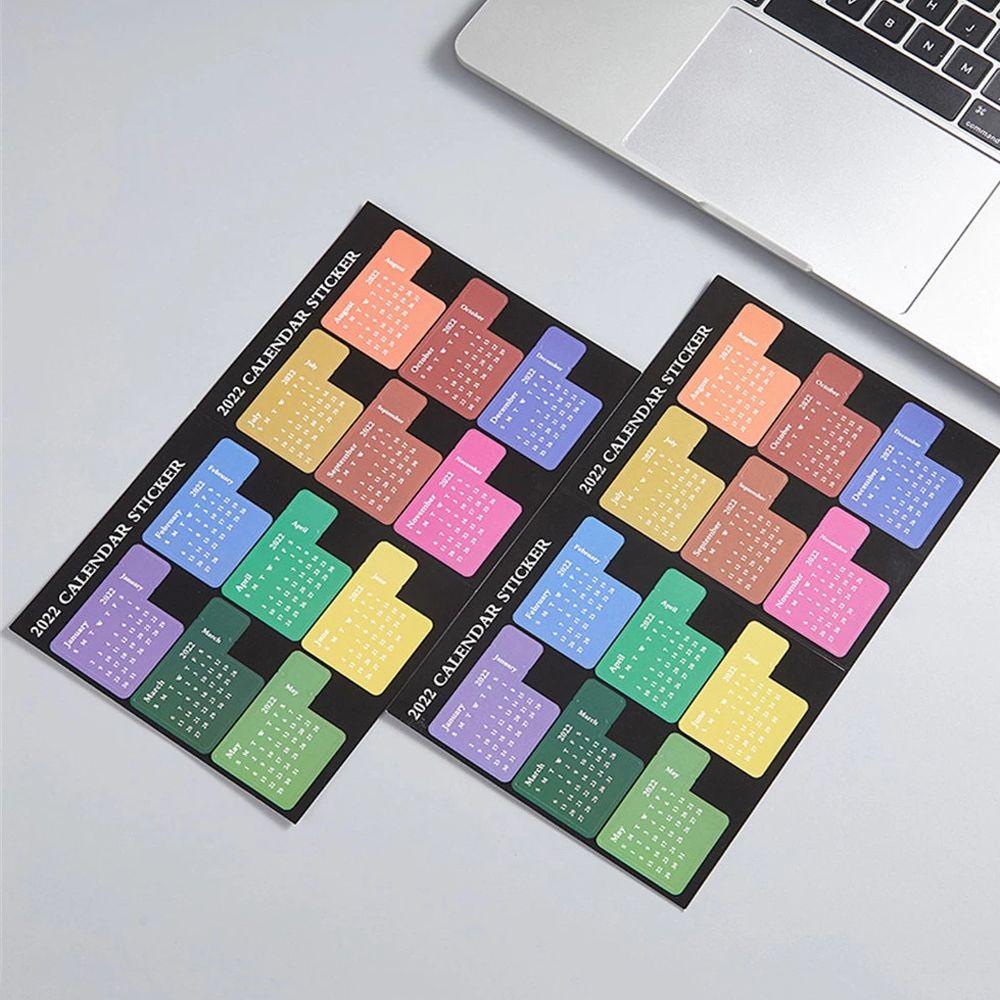Agustina 2022stiker Kalender Wanita Planner Harian Mingguan Notebook Kantor Sekolah Self Adhesive Index Stickers