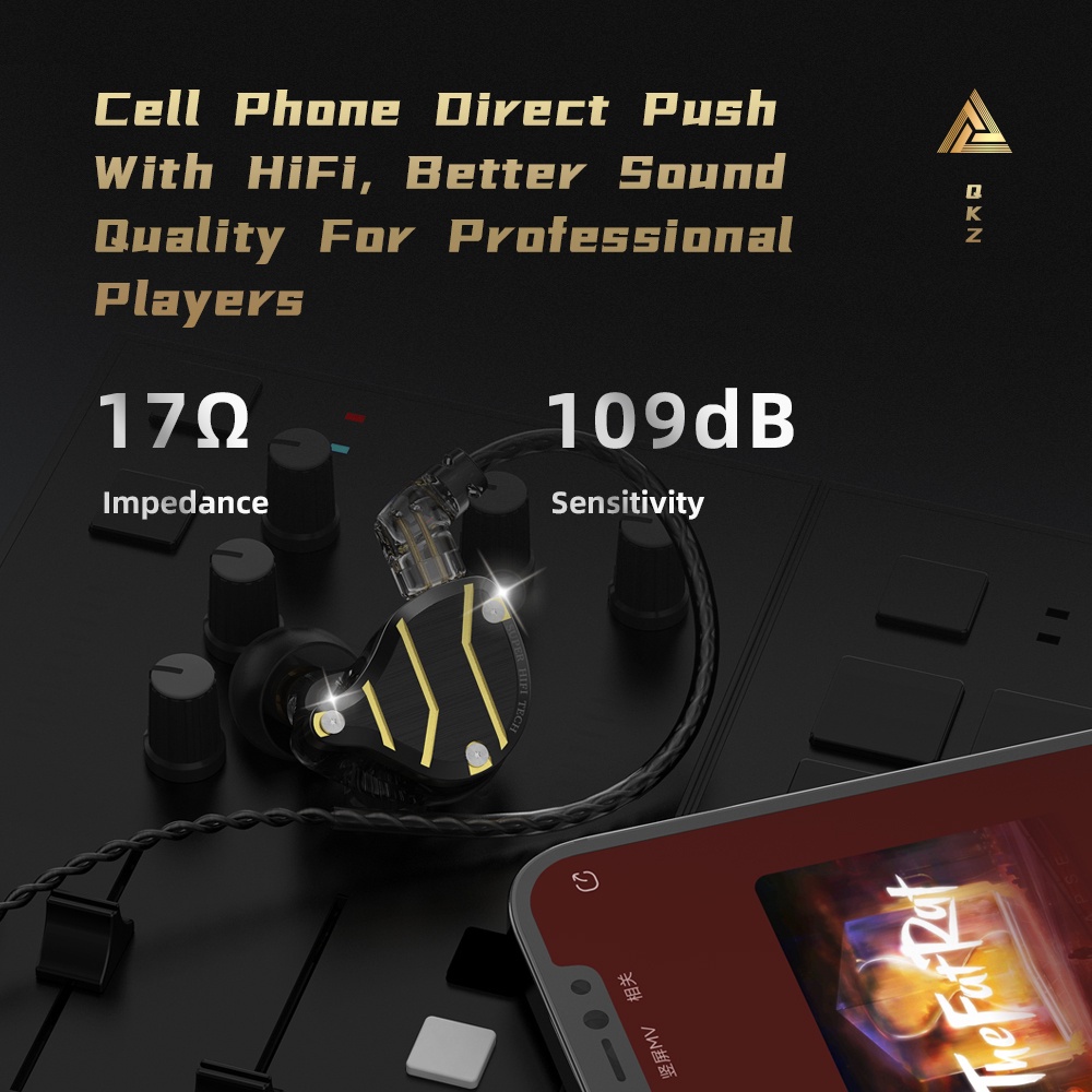 QKZ ZXN earphone original METAL Body HIFI BASS stereo music sport telfon headset  mic