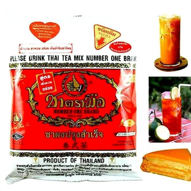 

J34R THAITEA THAI TEA BRAND CHATRAMUE NUMBER ONE BRAND TEA THAILAND 400 GR 9NJ1