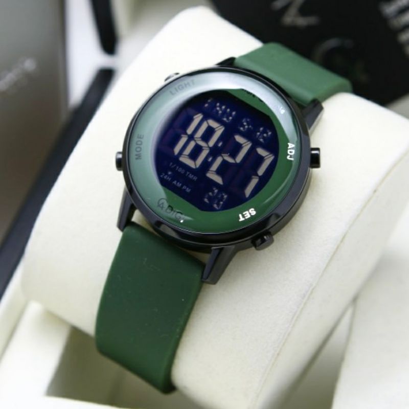 Alexandre Christie Original AC 9352 Jam Tangan Wanita Tali Karet hijau