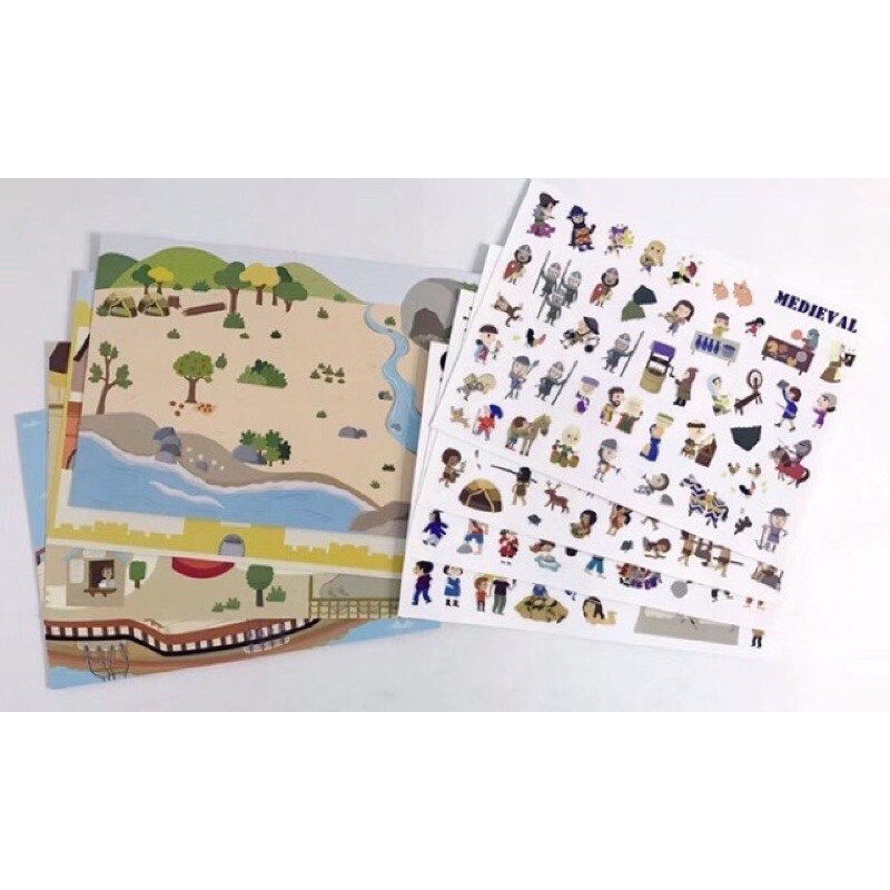 mideer reuseable sticker book - kado anak - hadiah anak