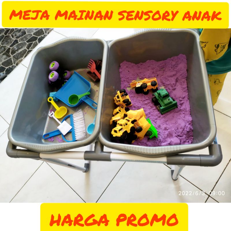 Meja mainan sensory play anak sensory table play tray