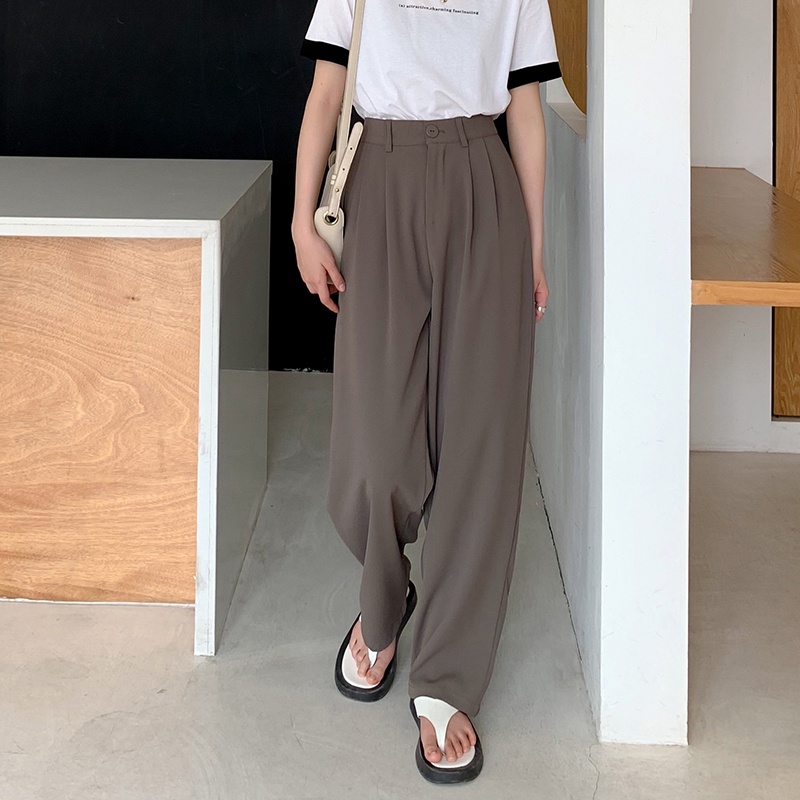 celana kulot wanita korean style loose highwait/celana wanita terbaru/straight pants/celana panjang wanita celana bahan