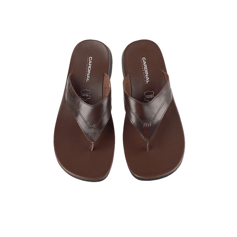 SANDAL JEPIT KULIT PRIA CARDINAL ORIGINAL CASUAL TERBARU COKLAT CA01