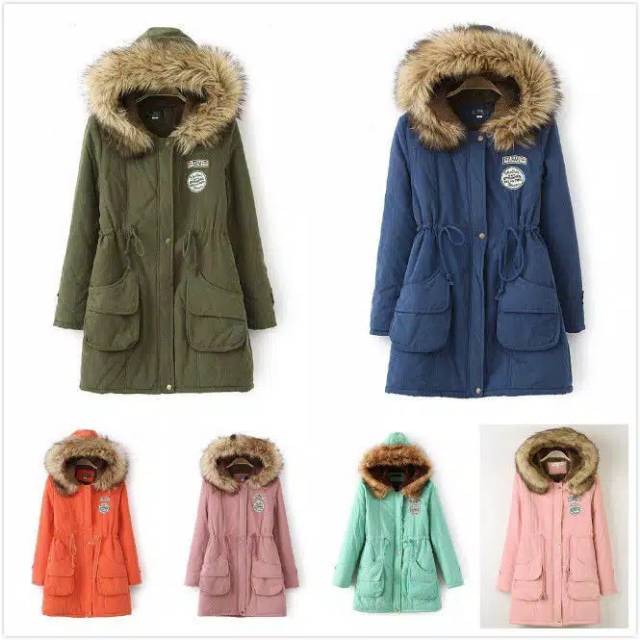 IMPORT WOMAN WINTER HOODIE VINTAGE COAT JAKET WANITA MUSIM DINGIN