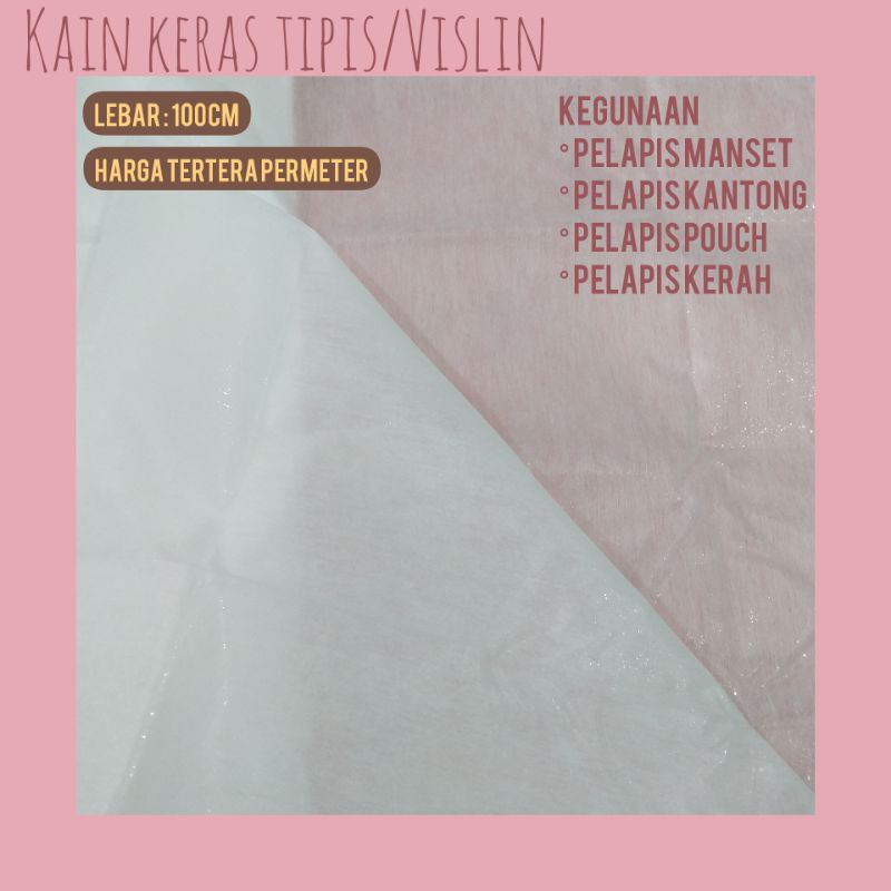 Berbagai macam kain keras | Kain keras vislin tipis | kain keras 25f sedang | kain keras 50f tebal