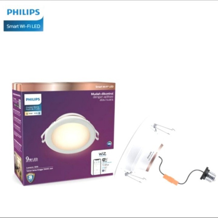 Lampu Downlight Wifi Philips 9w Downlight Panel 9 watt Dimmer Tuneable