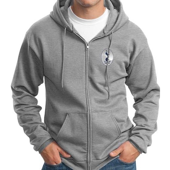 Zipper Tottenham Hostpur - Jaket Hoodie Football Team Ordinal Apparel - Navy, M .Deevagrosir.Olshop