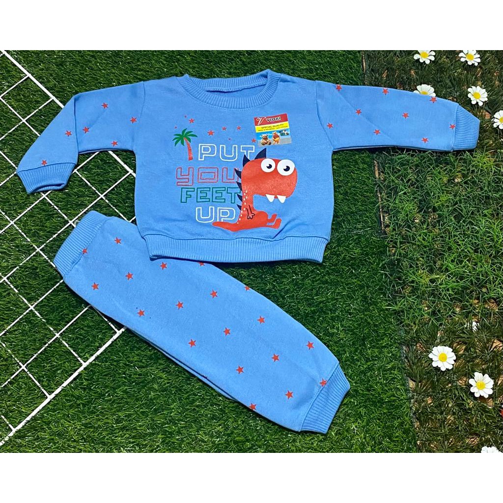 sweater bayi motif t-rex  Setelan 2-18 Bulan (RG069)